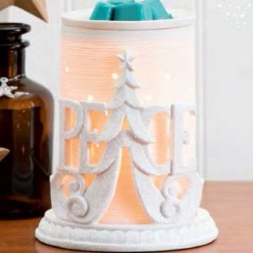 White Peace Candle Holder